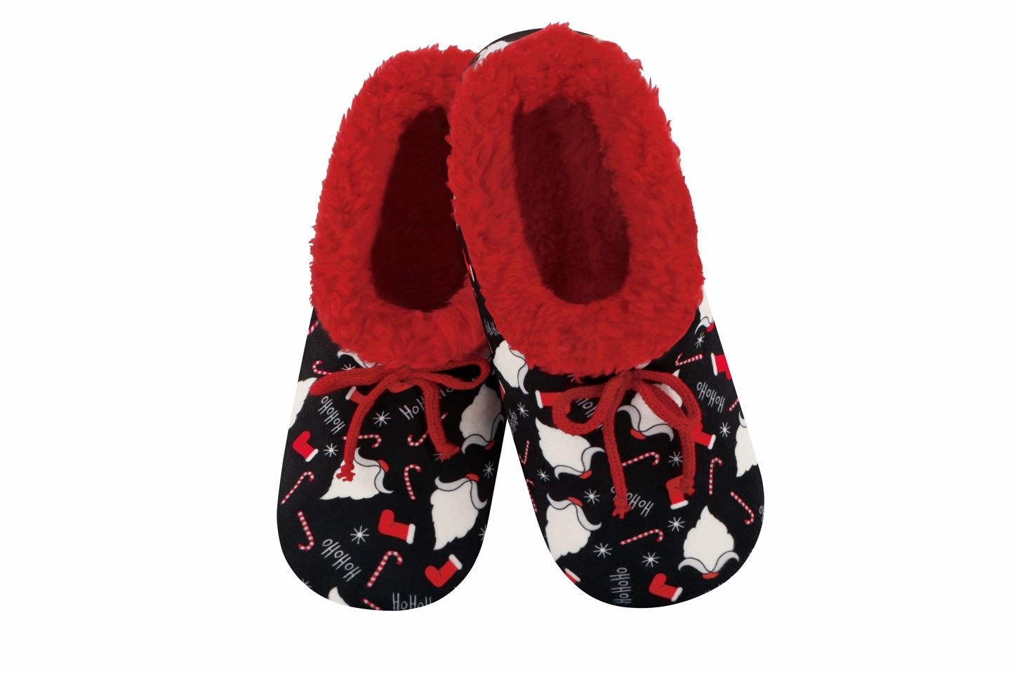 Snoozies Mens Holly Jolly Red Ho Ho Ho Slippers - Size XLarge