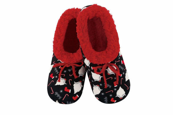 Snoozies Mens Holly Jolly Red Ho Ho Ho Slippers - Size XLarge