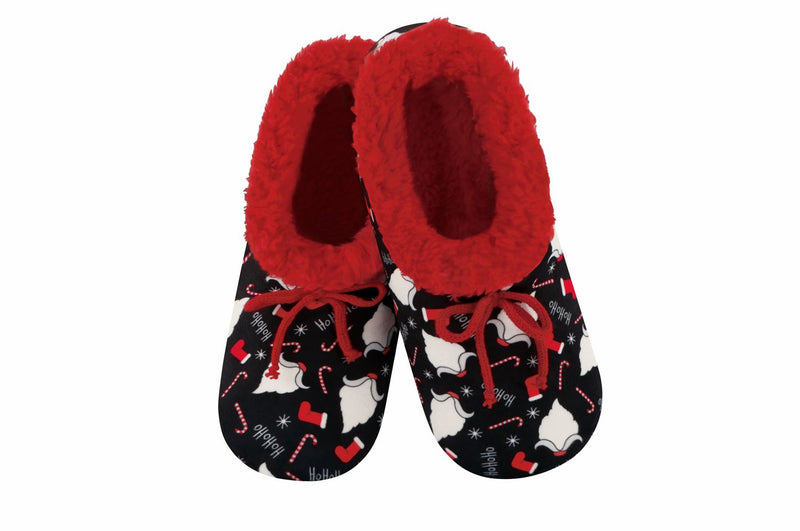 Snoozies Mens Holly Jolly Red Ho Ho Ho Slippers - Size Large