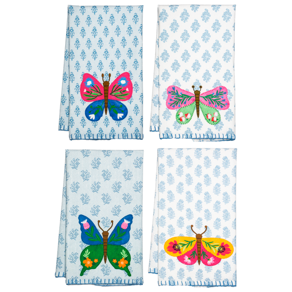 Ganz Woven Butterfly Teatowel