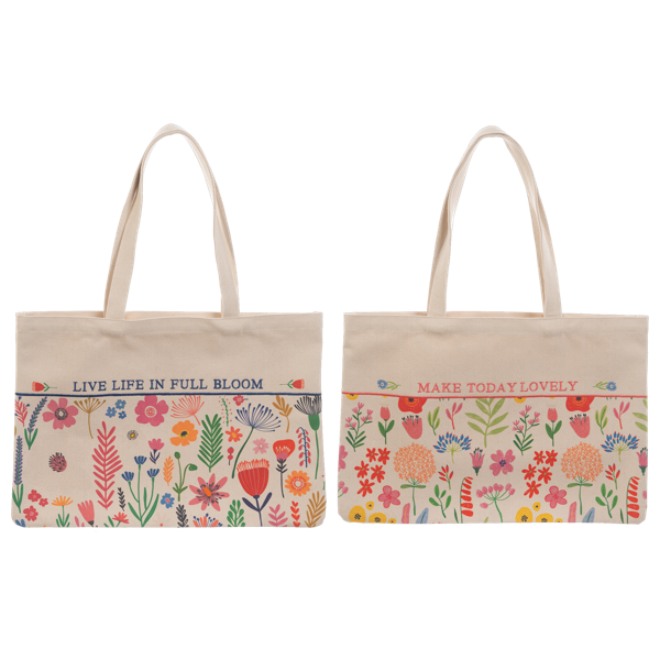 Ganz Embroidered Botanical Tote Bags