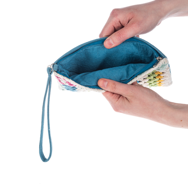 Ganz Crochet Striped Wristlet Pouches