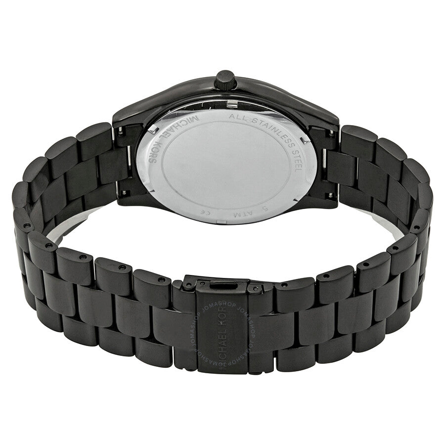 Michael Kors Mens Slim Runway Black Dial Watch