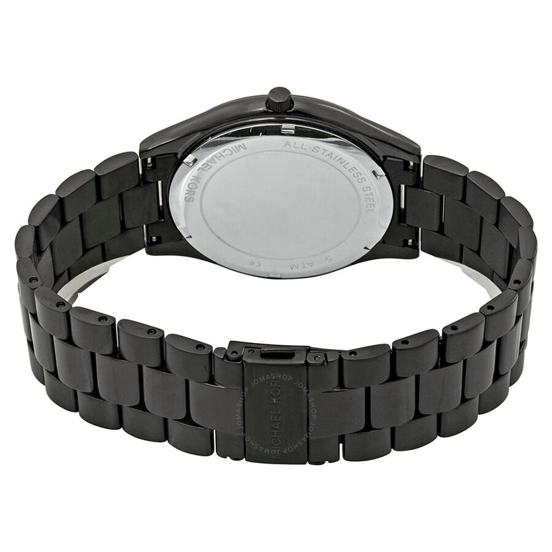 Michael Kors Mens Slim Runway Black Dial Watch
