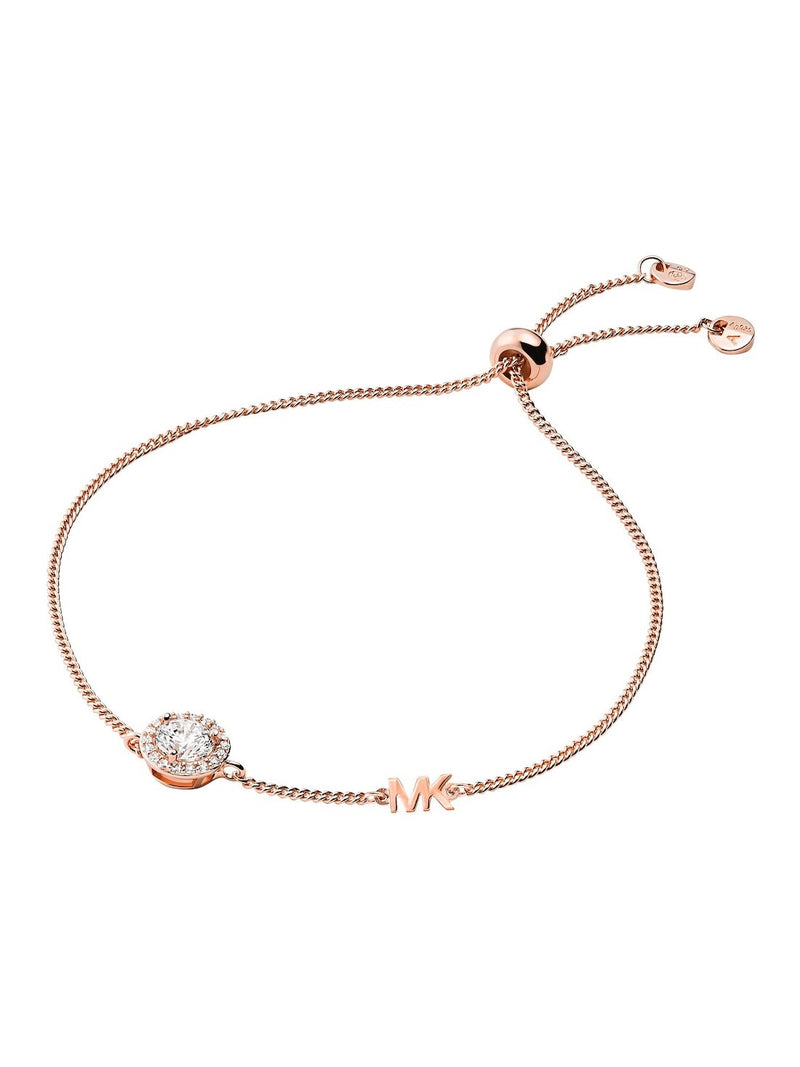 Michael Kors Pave Halo Slider Bracelet - Rose Gold
