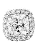 Michael Kors Rhodium Clear Stud Earrings - Silver