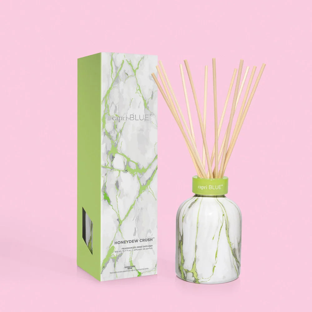 Capri Blue Honeydew Crush Modern Marble Petite Reed Diffuser - 5.7 fl oz.