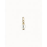 UNOde50 Moon Charm White Pearl Shell Charm - Gold-Toned