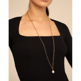 UNOde50 Moon Charm White Pearl Shell Charm - Gold-Toned