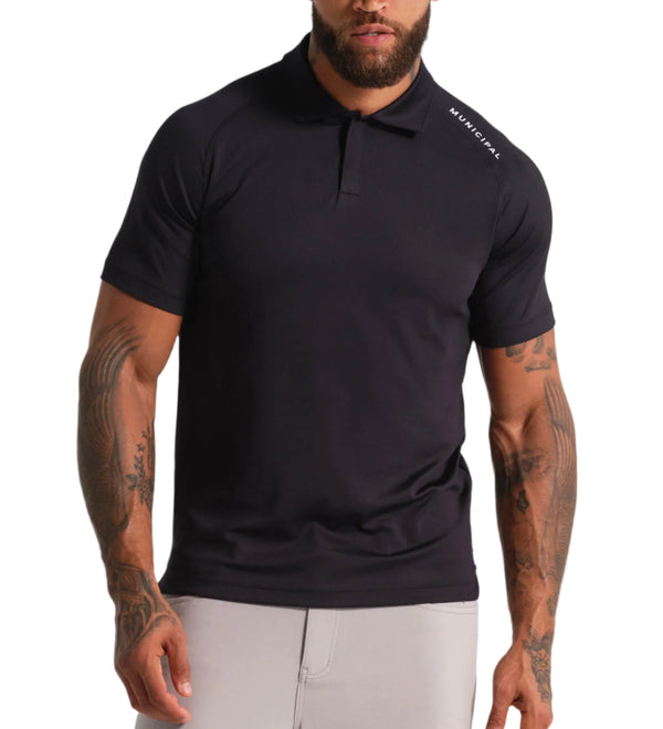 Municipal Mens Sportcross Tech Short Sleeve Polo Shirt