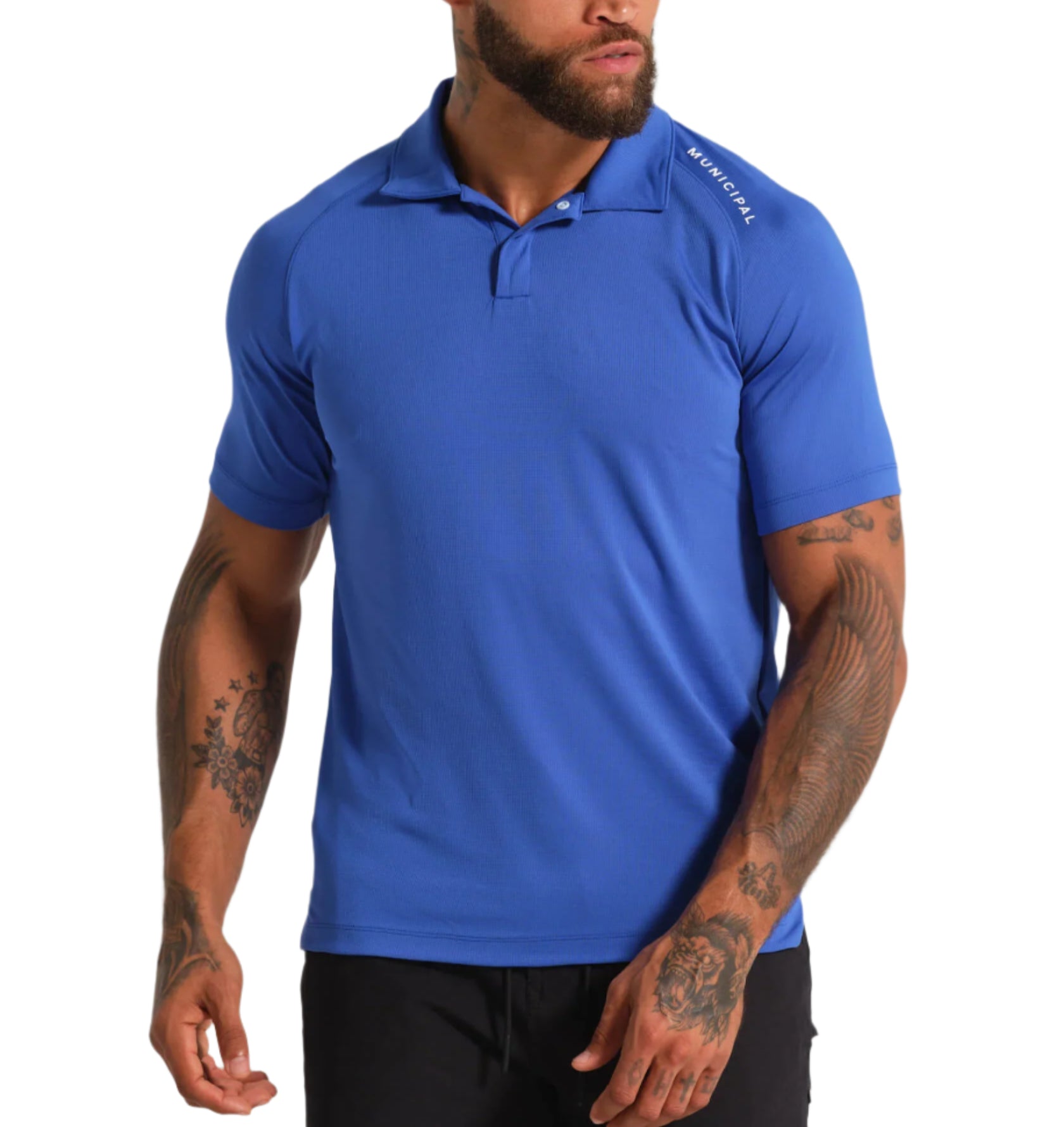 Municipal Mens Sportcross Tech Short Sleeve Polo Shirt
