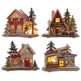 Ganz LED Light Up Village House Figurines