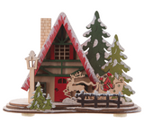 Ganz LED Light Up Village House Figurines
