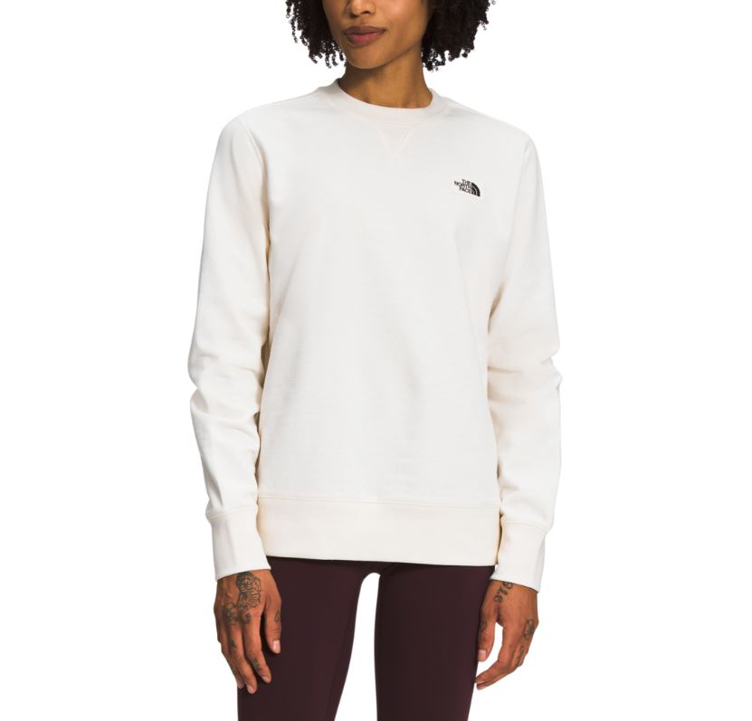 The North Face Womens Heritage Patch Crew Pullover Sweatshirt ShopCGX