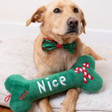 Huxley & Kent Power Plush Naughty & Nice Bone Dog Toy (Double Sided) - Jumbo