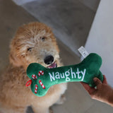 Huxley & Kent Power Plush Naughty & Nice Bone Dog Toy (Double Sided) - Jumbo