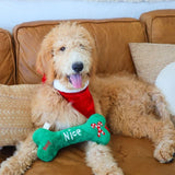 Huxley & Kent Power Plush Naughty & Nice Bone Dog Toy (Double Sided) - Jumbo