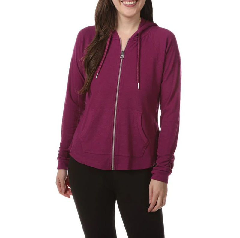 Calvin Klein Womens Ruched Full Zip Hoodie