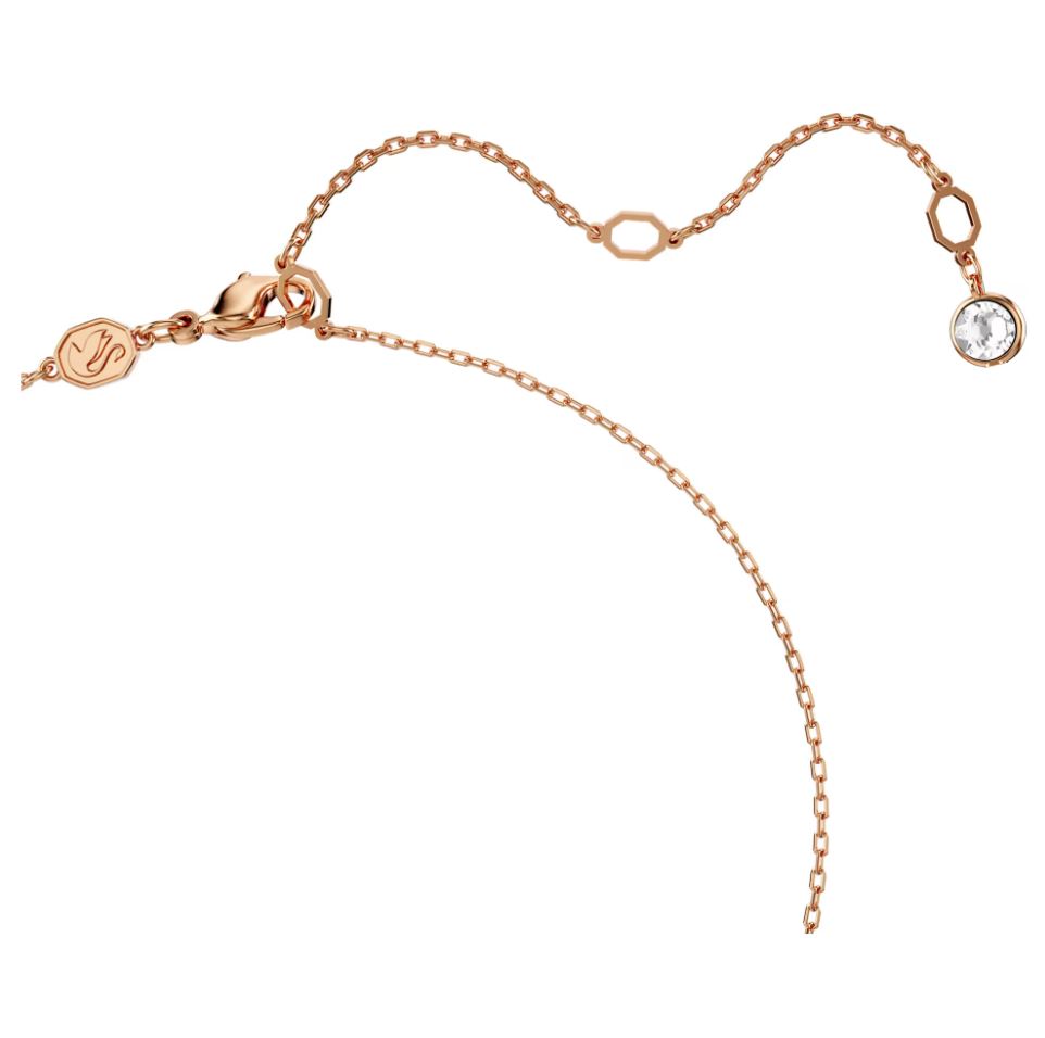 Swarovski Hyperbola Pendant Necklace - Pavé, Infinity, White, Rose Gold-Tone Plated