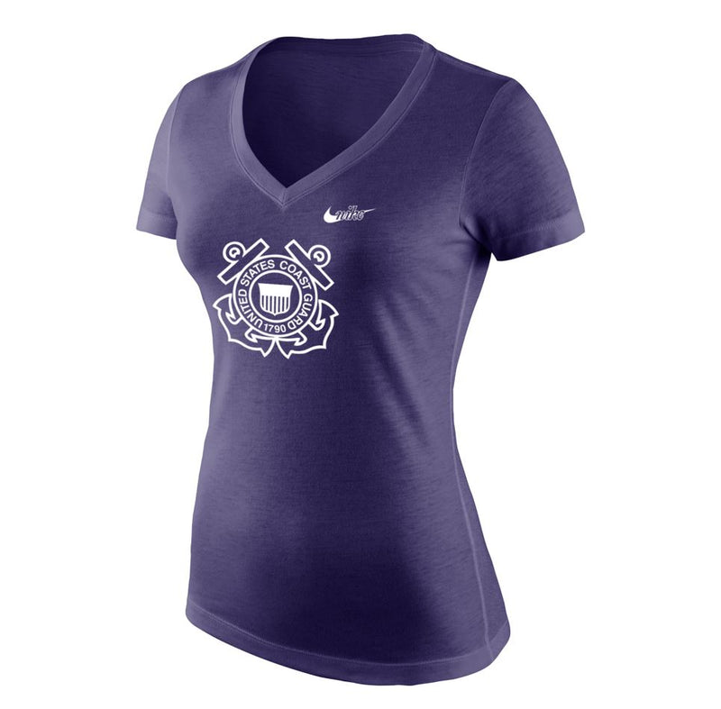 Coast Guard Nike Womens Tri-Blend Short Sleeve Top