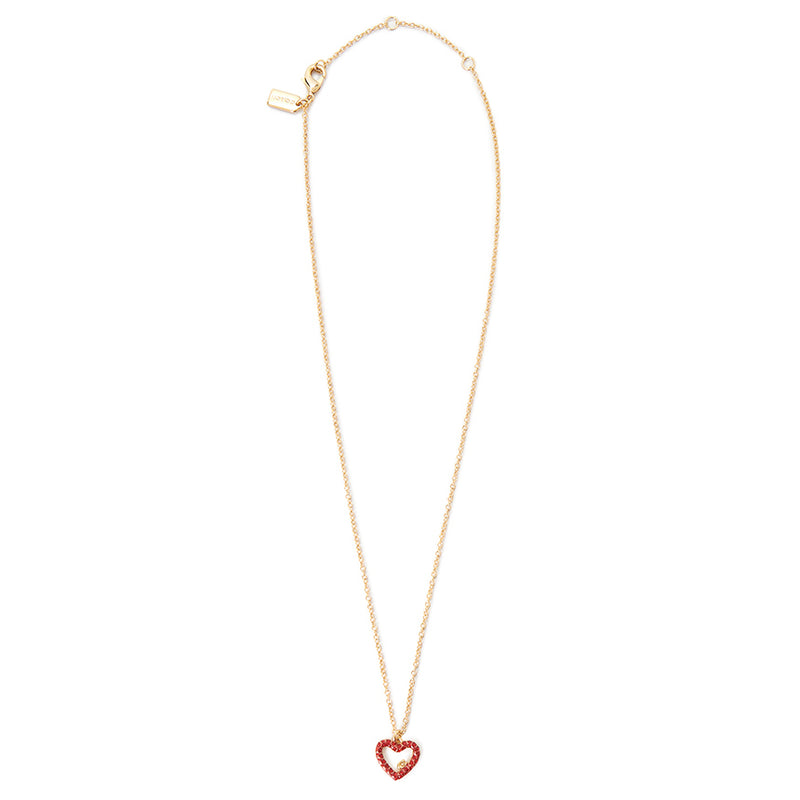 Coach Heart Pavé Pendant Necklace and Earring Boxed Set