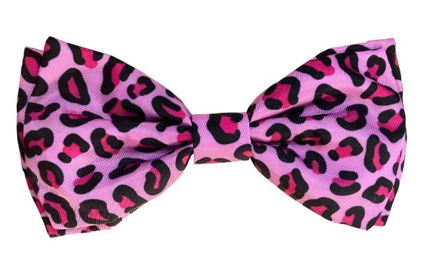 Huxley & Kent Bow Tie Pink Leopard - Extra Large