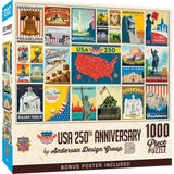 MasterPieces Vintage Posters - USA 250th Anniversary 1000 Piece Jigsaw Puzzle