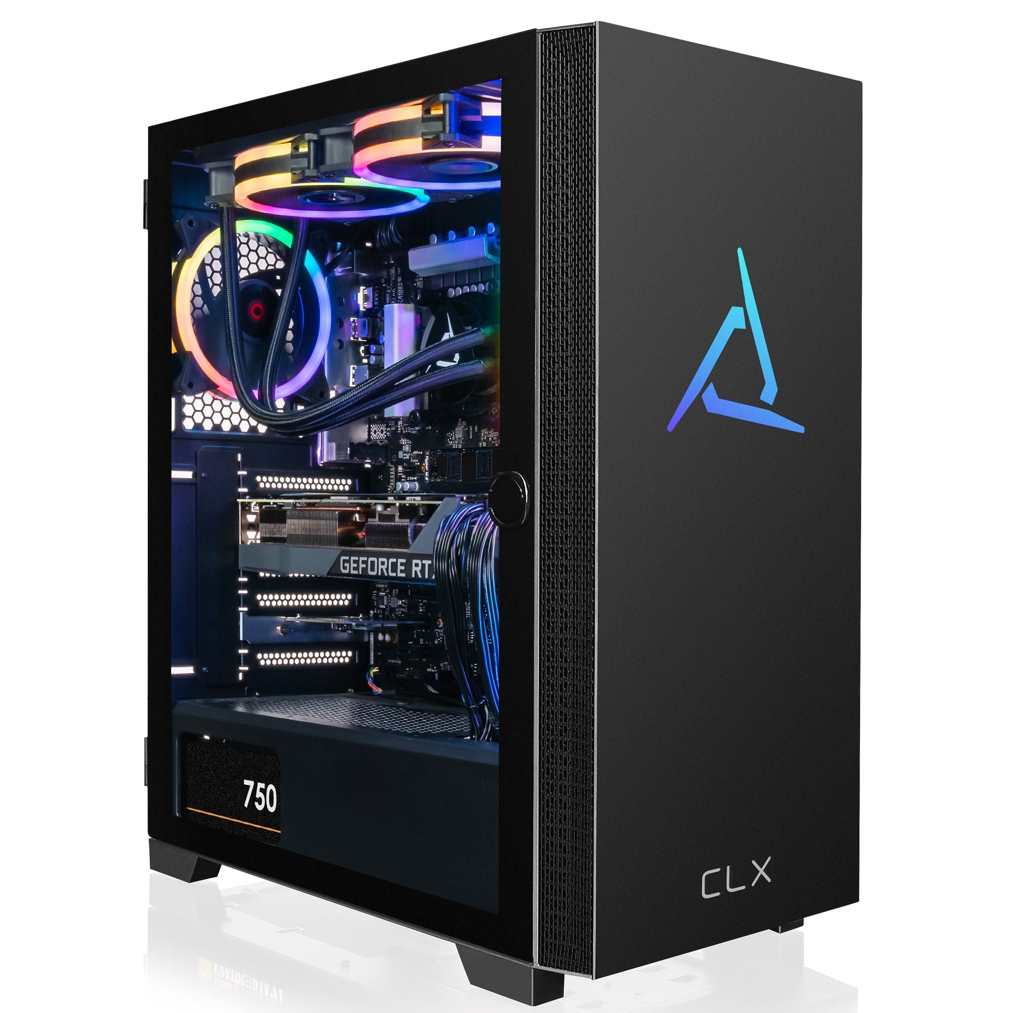 CLX SET Gaming Desktop - Liquid Cooled Intel Core i7 12700KF 3.6GHz 12-Core Processor, 32GB DDR4 Memory, GeForce RTX 3070 Ti 8GB GDDR6X Graphics, 500GB M.2 NVMe SSD, 4TB HDD, WiFi, White CLX Edition Sakara ATX Mid-Tower 6 RGB Fans, Windows 11 Home 64-bit
