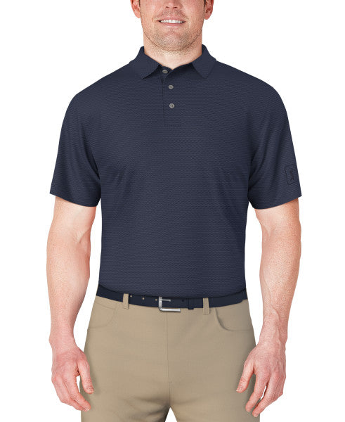 PGA Tour Mens Micro Jacquard Short Sleeve Golf Polo Shirt