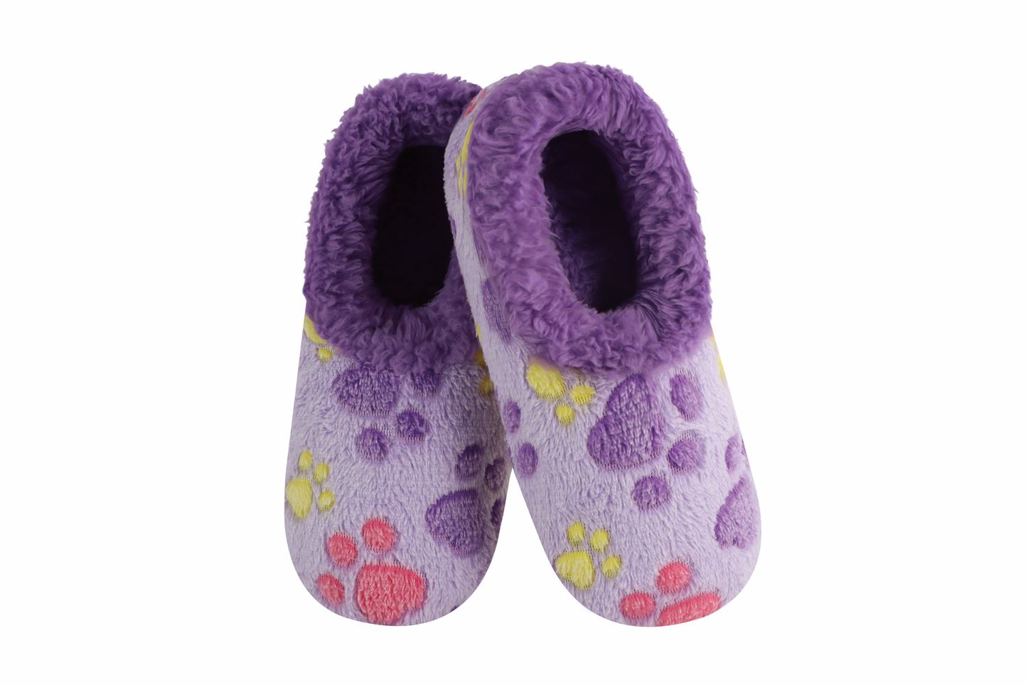 Snoozies Womens Pet Lovers Purple Slippers - Size Large