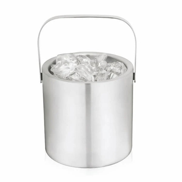 True Double Walled Stainless Steel Ice Bucket With Tongs
