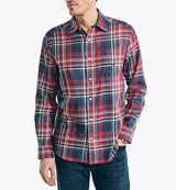 Nautica Mens Sustainably Crafted Plaid Long Sleeve Shirt