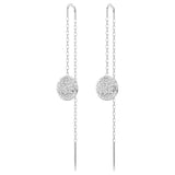 Swarovski Sublima Drop Earrings - White, Rhodium plated