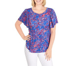 Ruby Rd. Womens Tie Dye Print Top