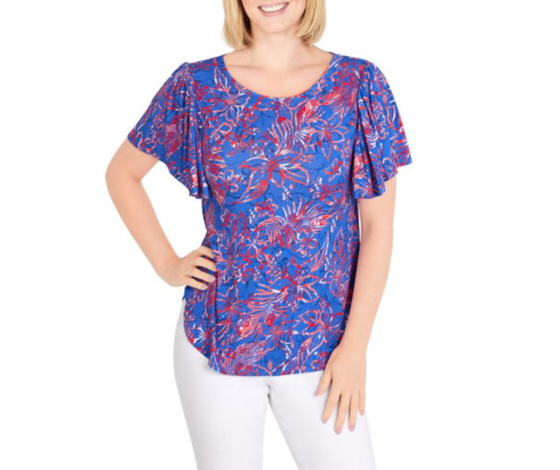 Ruby Rd. Womens Tie Dye Print Top