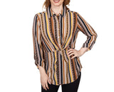 Ruby Rd. Womens Stripe 3/4 Sleeve Top