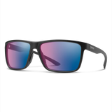 Smith Riptide Matte Black Frame - ChromaPop Glass Polarchromic Rose Blue Mirror Lens - Polarized Sunglasses