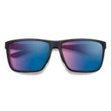 Smith Riptide Matte Black Frame - ChromaPop Glass Polarchromic Rose Blue Mirror Lens - Polarized Sunglasses