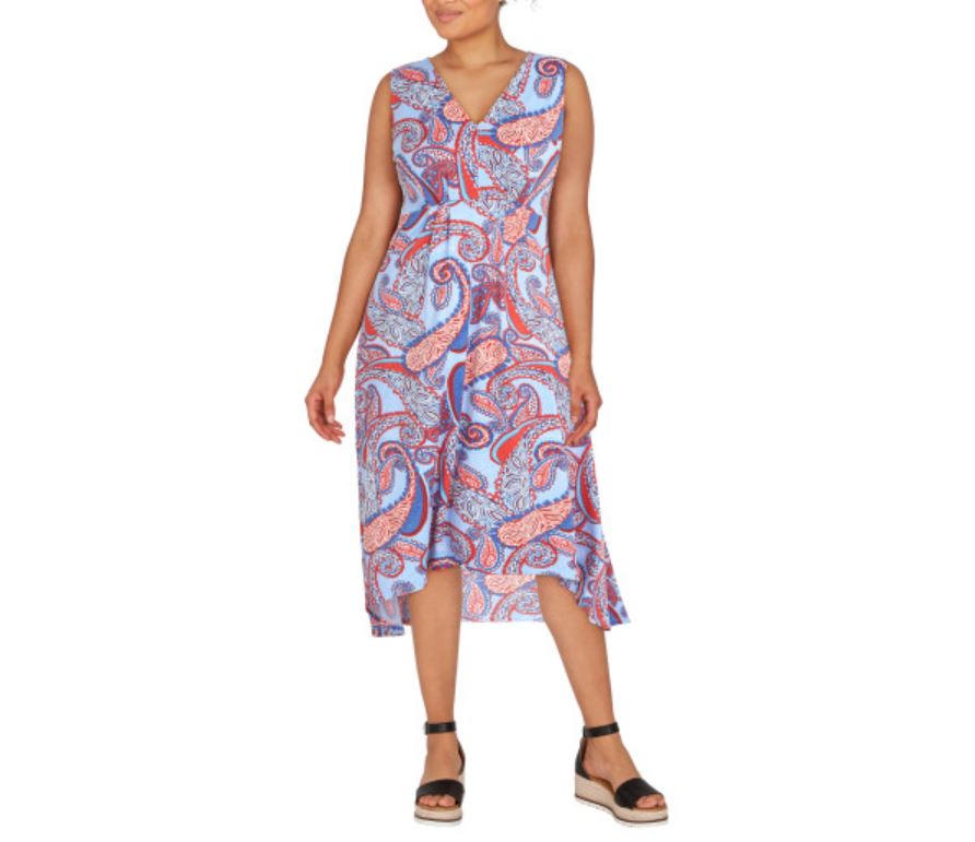 Ruby Rd. Womens Puff Paisley Dress