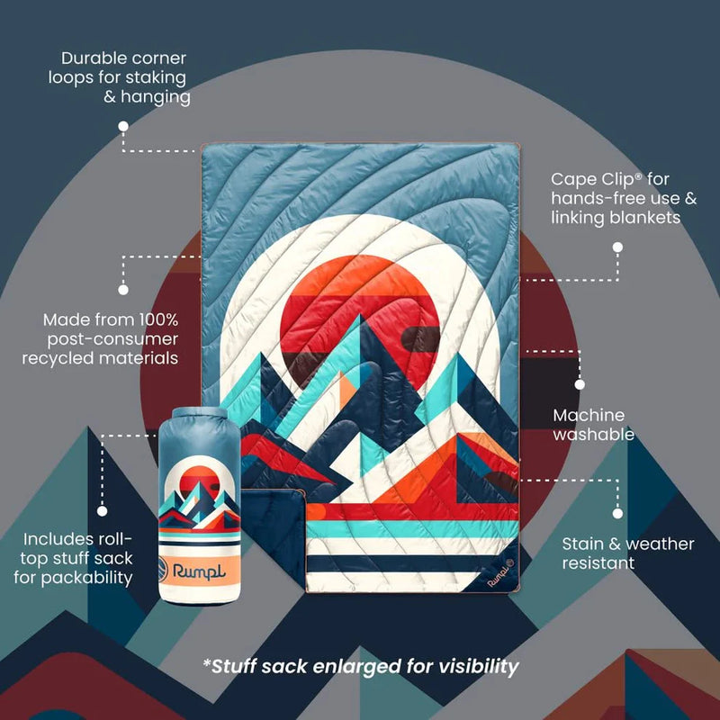 Rumpl Original Puffy Blanket - Radiant Peak Eclipse