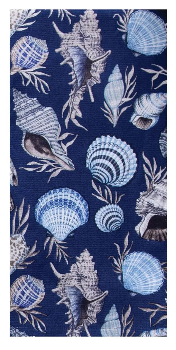 Kay Dee Designs Coastal Blue Shells Dual Purpose Terry Kitchen Towel