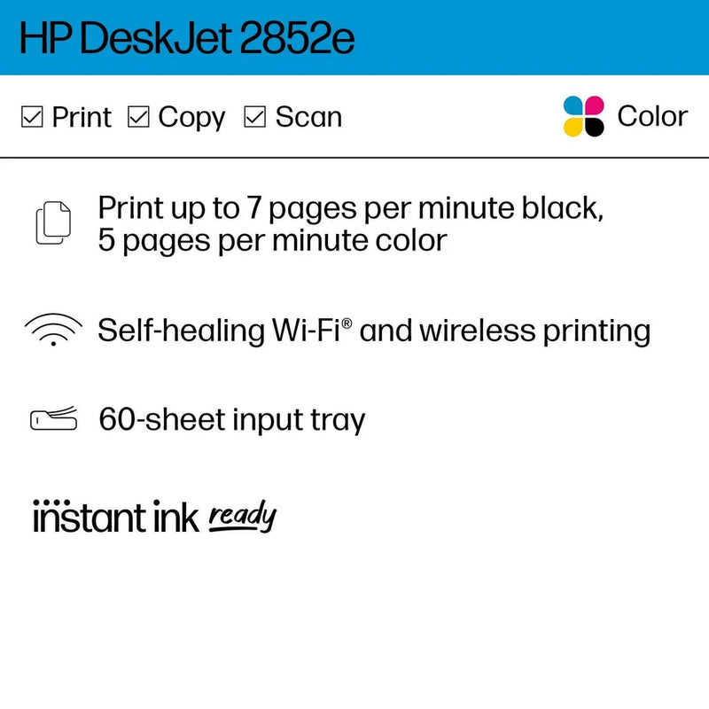 HP DeskJet 2852e Wireless All-in-One Printer