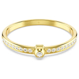 Swarovski Numina Bangle Bracelet - Round cut, White, Gold-tone plated