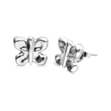 UNOde50 Silver Allot Butterfly Stud Earrings