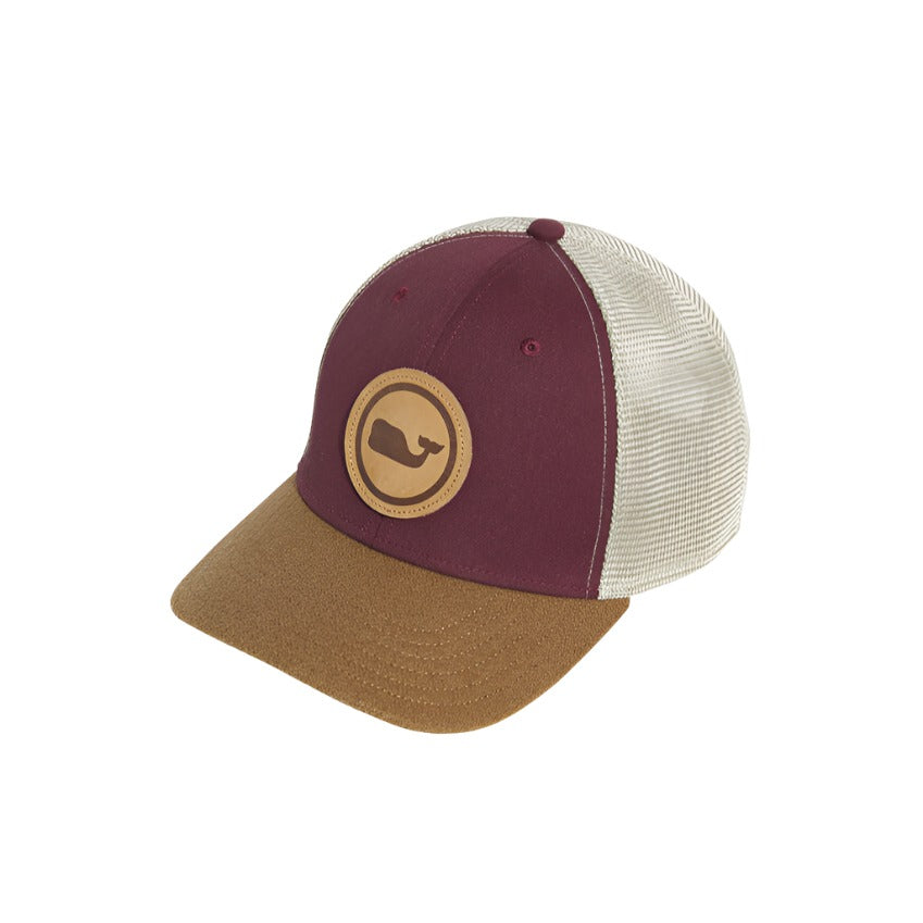 Vineyard Vines Mens Leather Whale Dot Patch Trucker Hat – ShopCGX
