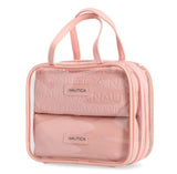 Nautica 3-Piece Clear Cosmetic Case Set