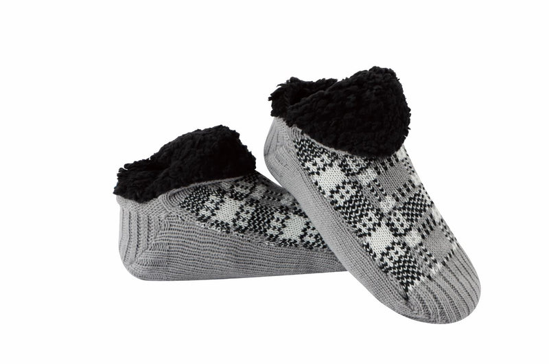 Snoozies Mens Plaid Sherpa Slippers