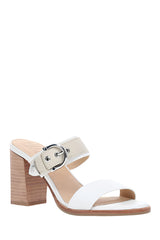 Frye Womens Stella Buckle Slides