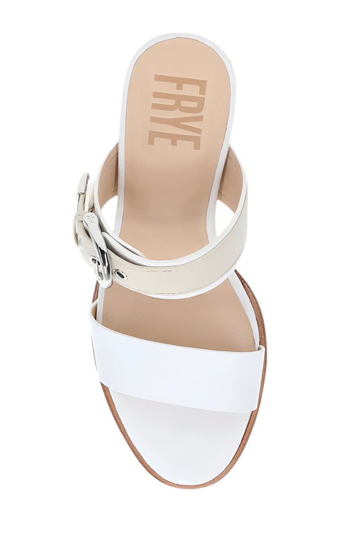Frye Womens Stella Buckle Slides