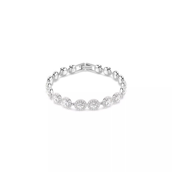 Swarovski Una Angelic Tennis Bracelet - Round Cut, White, Rhodium Plated